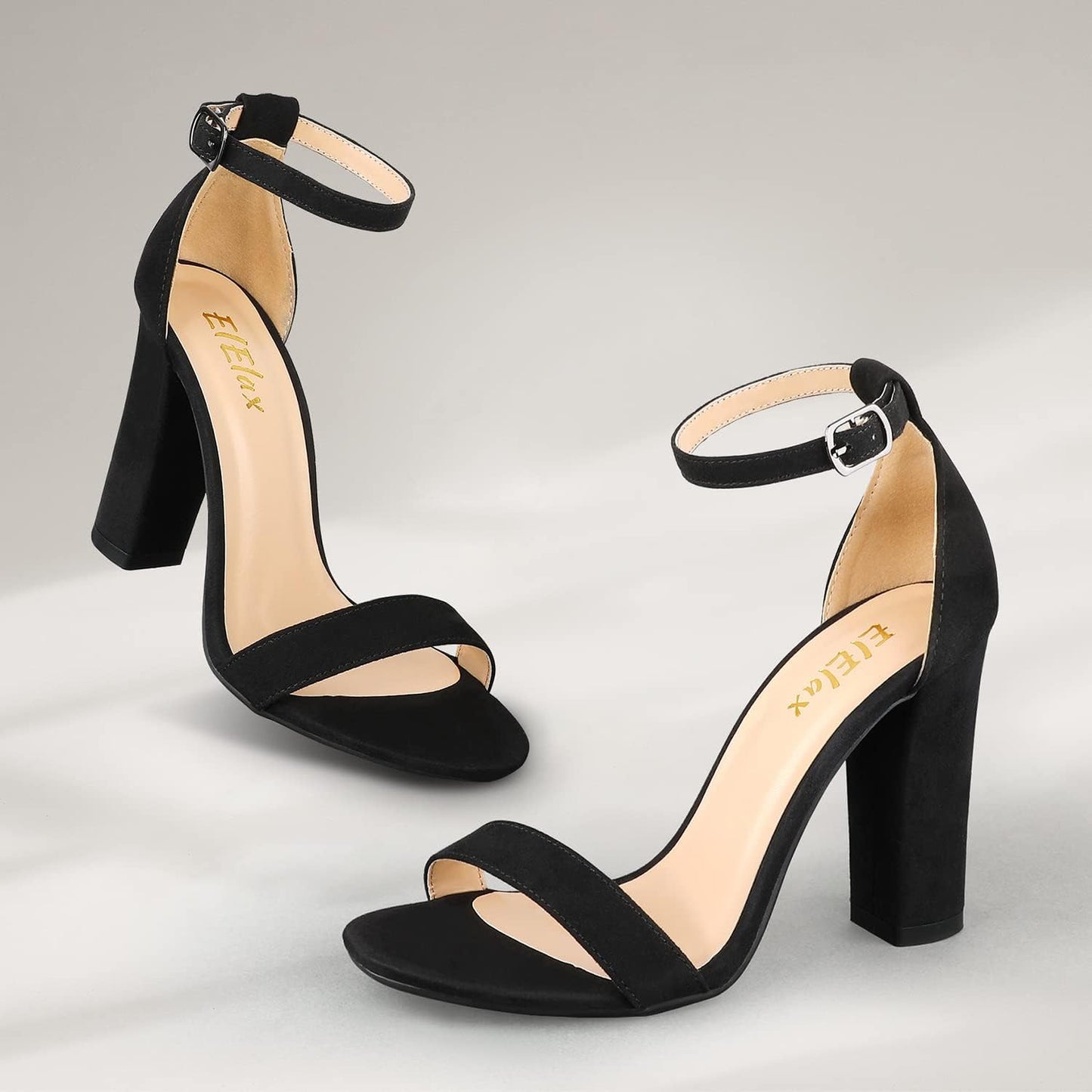 tacones negros