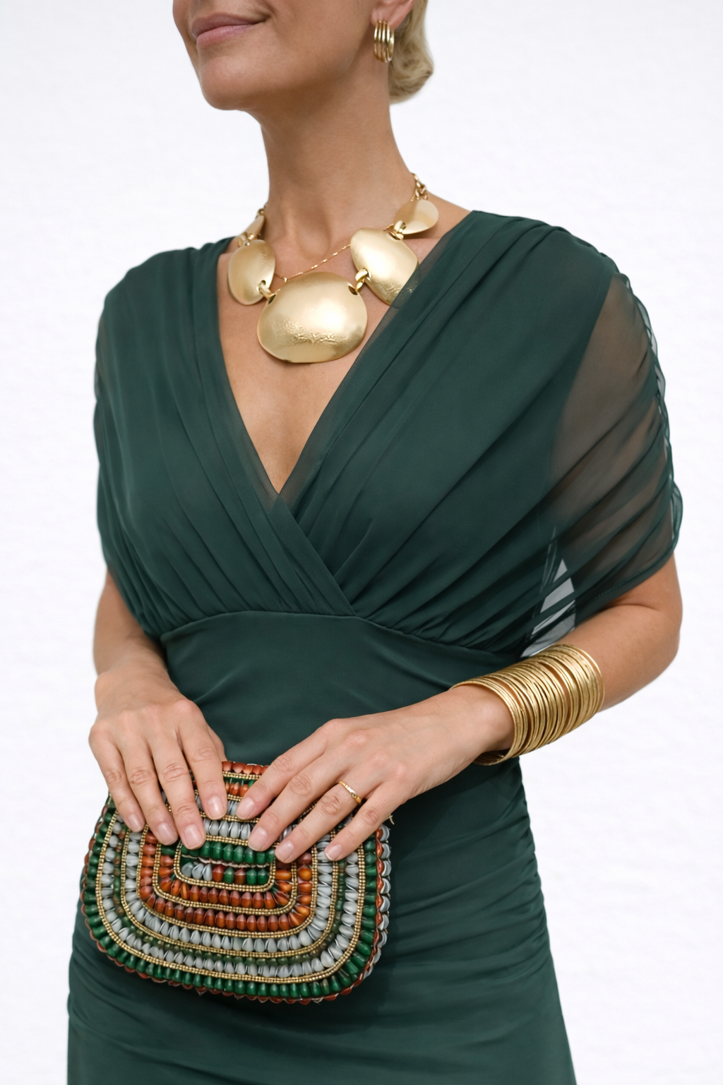 Orivé™ | Vestido Floral Largo con Escote en V