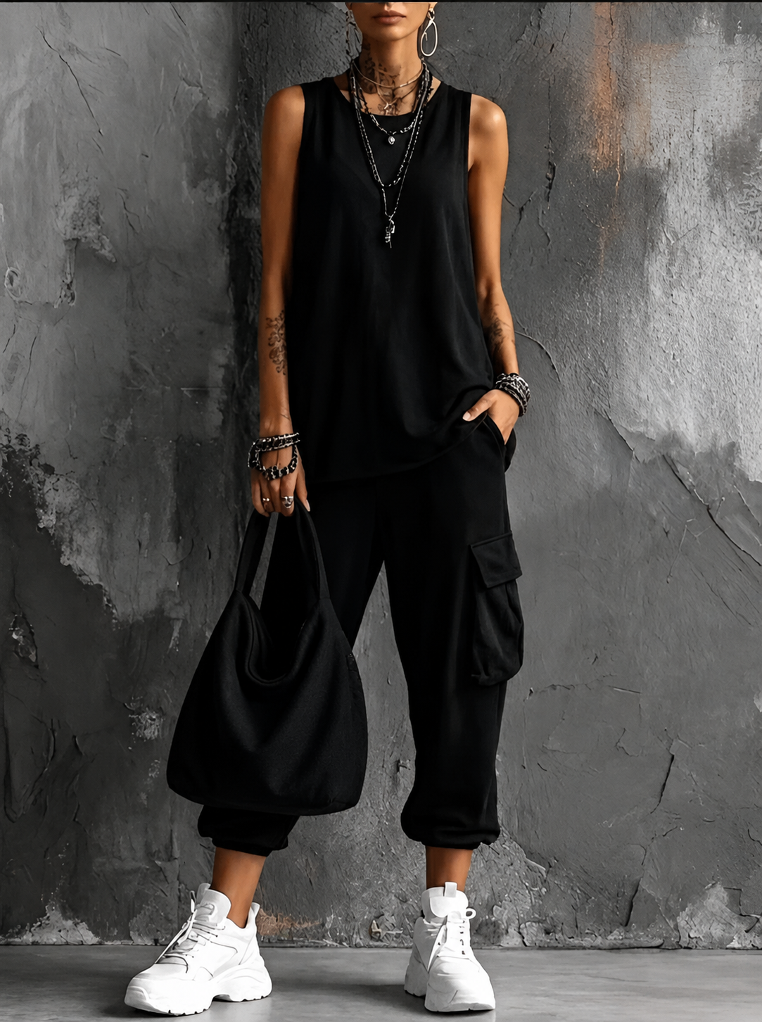 Negro+Bolso negro / 3XL