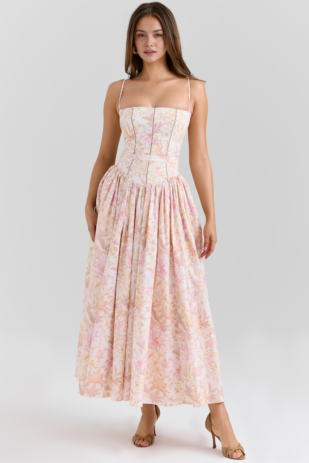 rosa floral / L