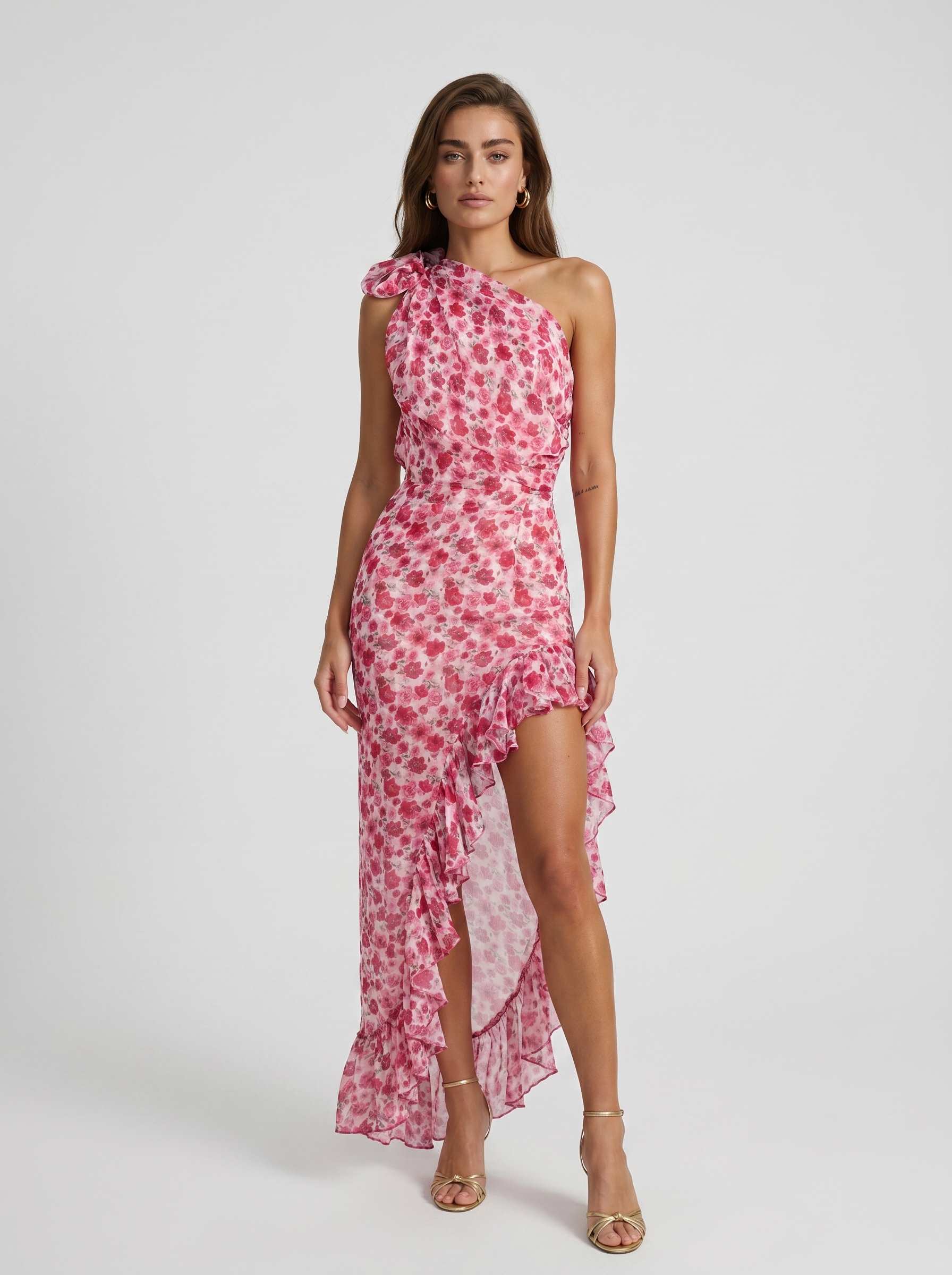 rosa floral / L
