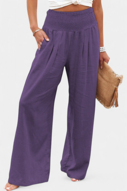 Orivé™ Lexia Pantalón de Algodón y Lino con Corte Fluido y Elegancia Natural