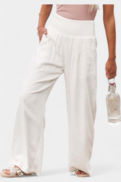 Orivé™ Lexia Pantalón de Algodón y Lino con Corte Fluido y Elegancia Natural