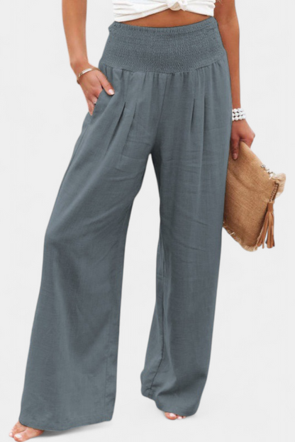 Orivé™ Lexia Pantalón de Algodón y Lino con Corte Fluido y Elegancia Natural
