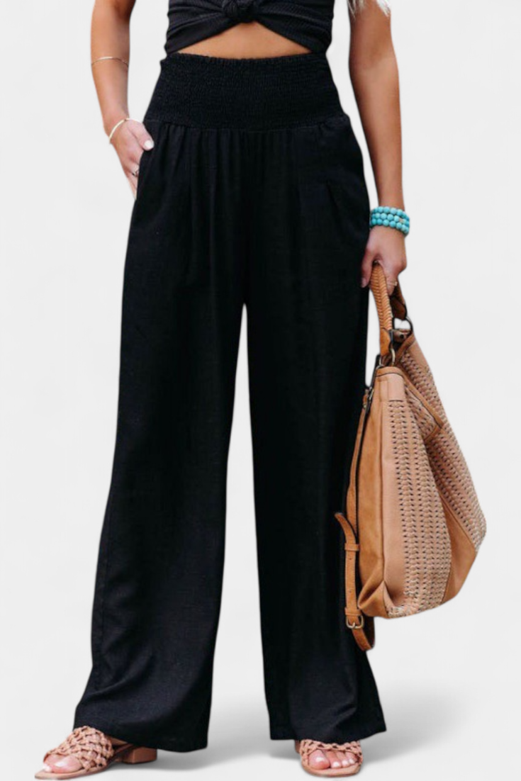 Orivé™ Lexia Pantalón de Algodón y Lino con Corte Fluido y Elegancia Natural