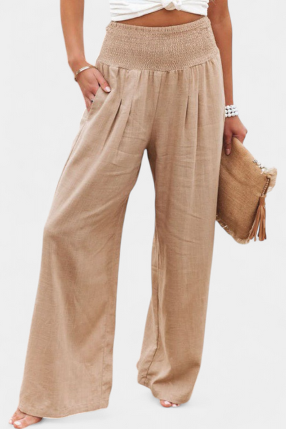 Orivé™ Lexia Pantalón de Algodón y Lino con Corte Fluido y Elegancia Natural