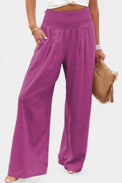 Orivé™ Lexia Pantalón de Algodón y Lino con Corte Fluido y Elegancia Natural