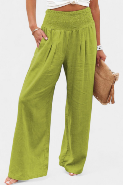 Orivé™ Lexia Pantalón de Algodón y Lino con Corte Fluido y Elegancia Natural
