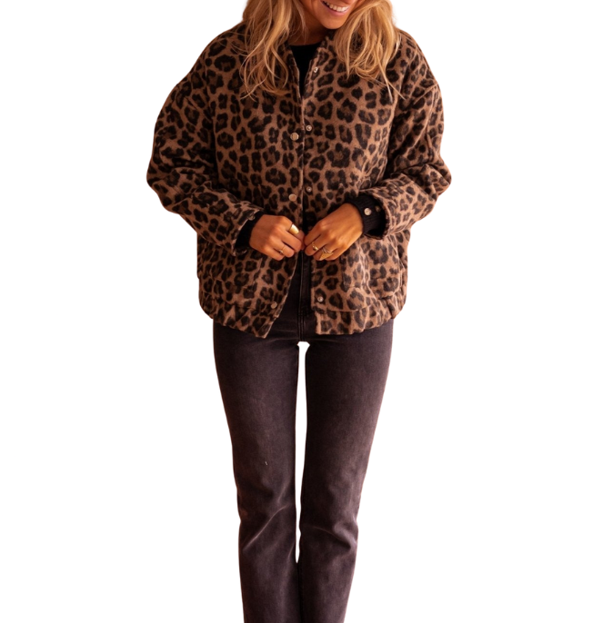 Orivé™ Isa Chaqueta Corta con Estampado de Leopardo