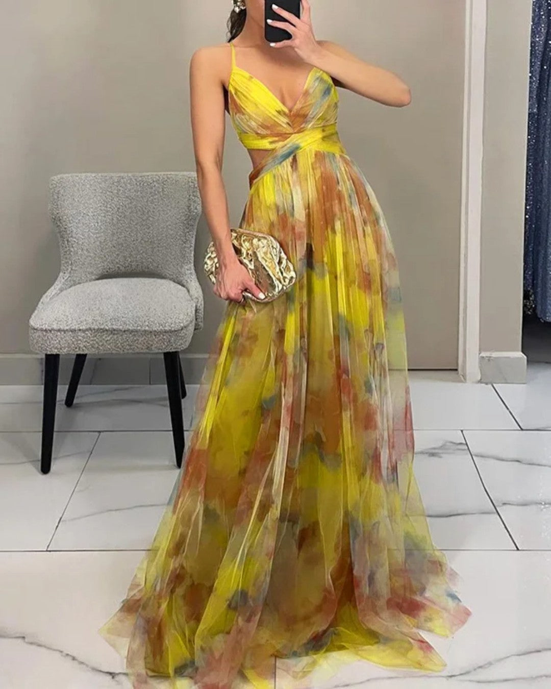 Orivé™ | Encantador vestido largo con estampado floral