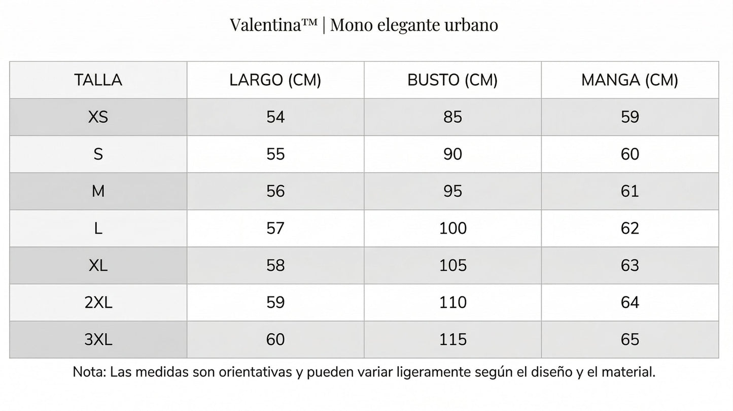 Valentina™ | Mono elegante urbano