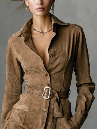 Orivé™ Vestido midi de manga larga