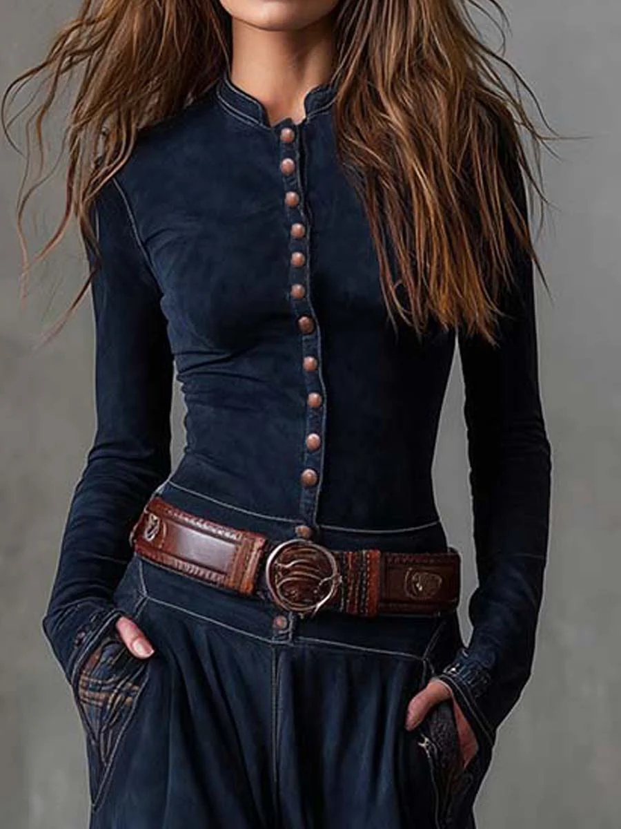 Orivé™ Vestido maxi de ante con cinturón