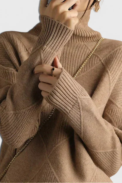 Orivé™ Jasmine Jersey de Cuello Alto de Cachemira