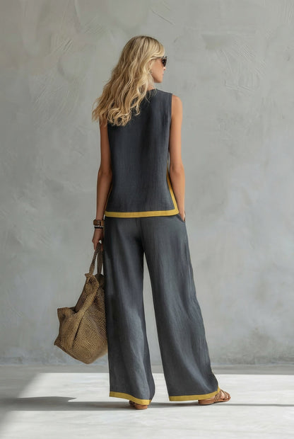 Leila | Set Elegante de Dos Piezas en Lino Premium