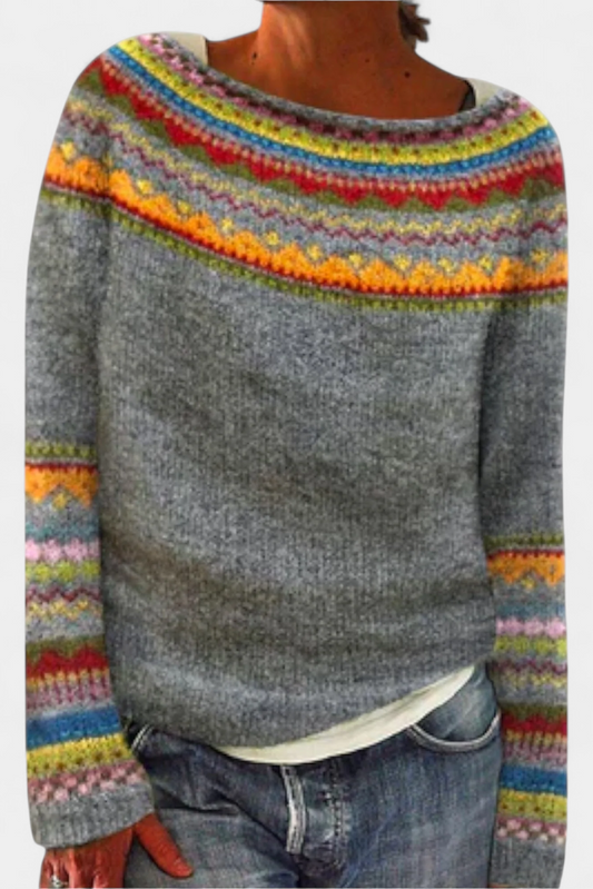 Orivé™ Jolessa Jersey de Punto con Estampado Nórdico