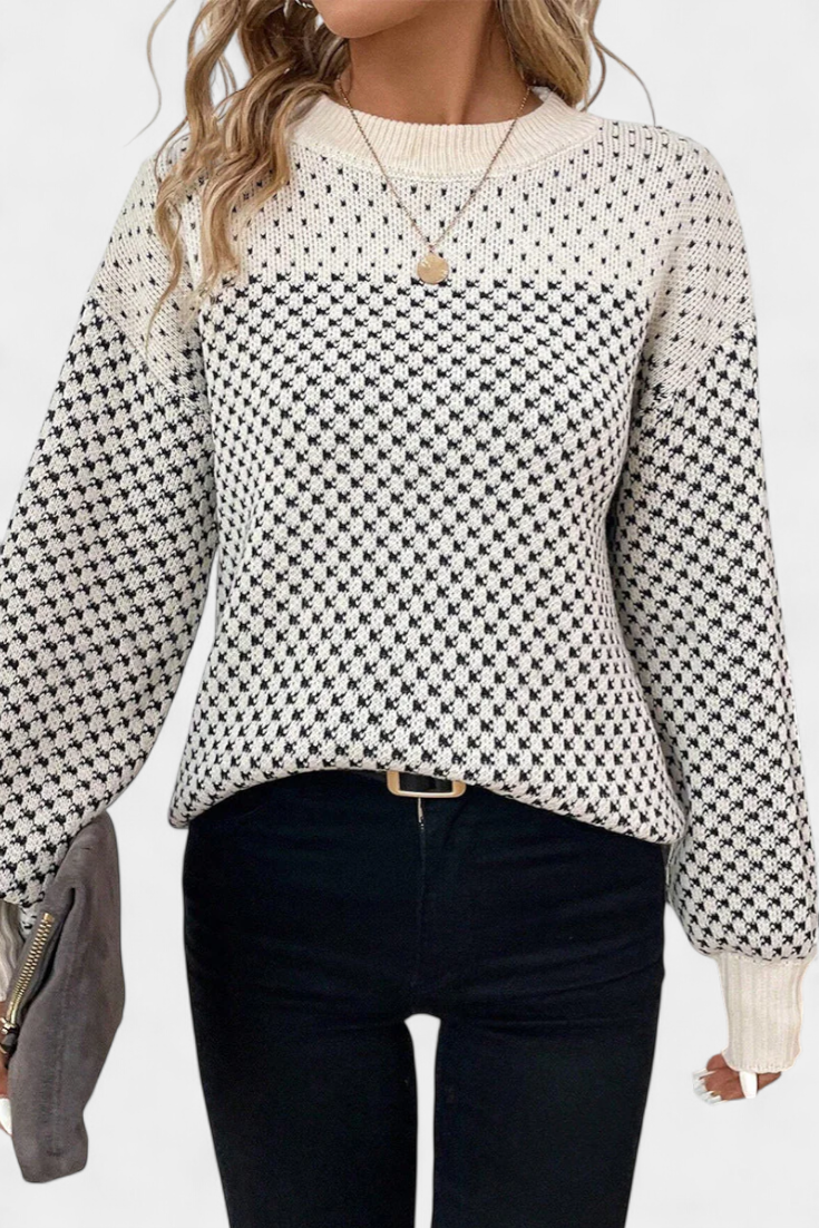 Orivé™ Rachael Jersey de Cuello Redondo en Bloques de Color
