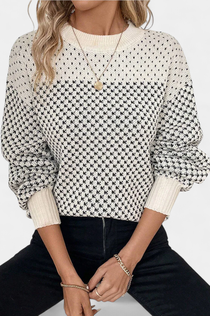 Orivé™ Rachael Jersey de Cuello Redondo en Bloques de Color