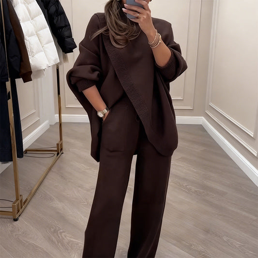 Orivé™ Conjunto Oversize Asimétrico de Punto -  Máximo confort